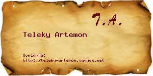 Teleky Artemon névjegykártya